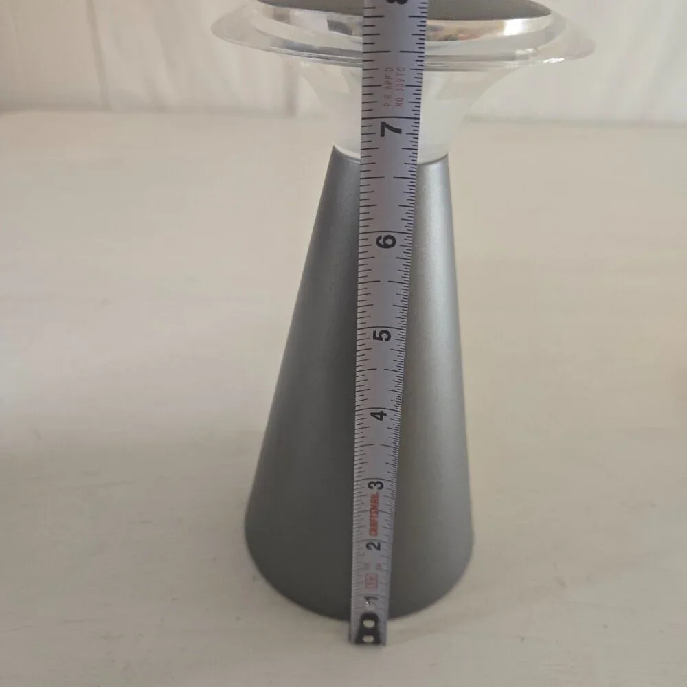 Crate & Barrel Table Mini Light Black Cone Shape Battery Operated NIB